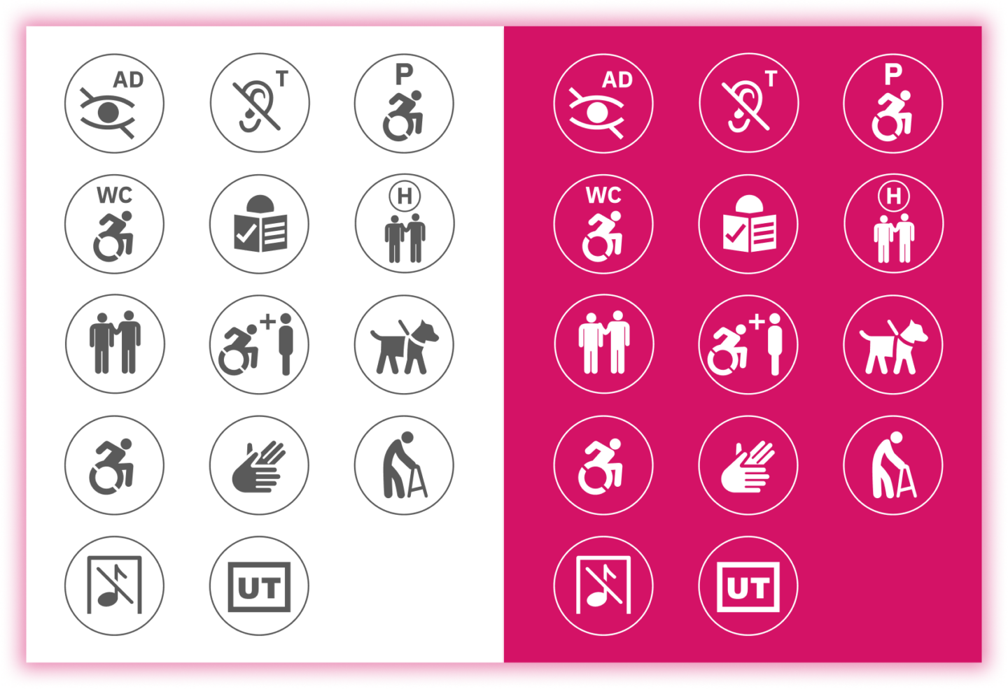 Kubia Website Redesign durch Büro Gestalten – Icons zur Erklärung der Barrierefreiheit