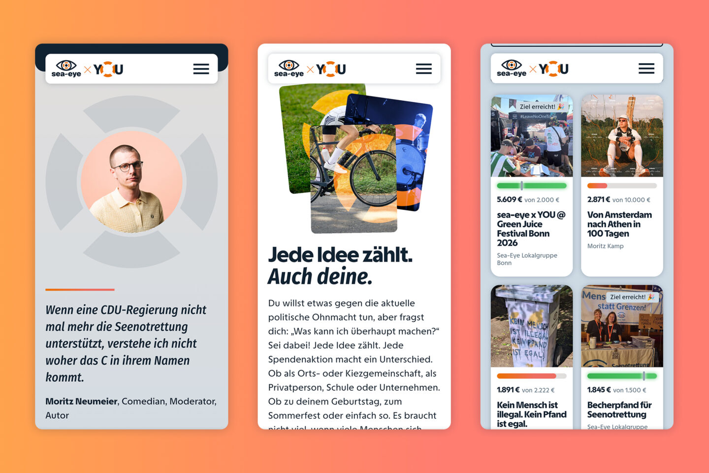 Büro Gestalten: Sea x You Sommerkampagne — Mobile Screenshots