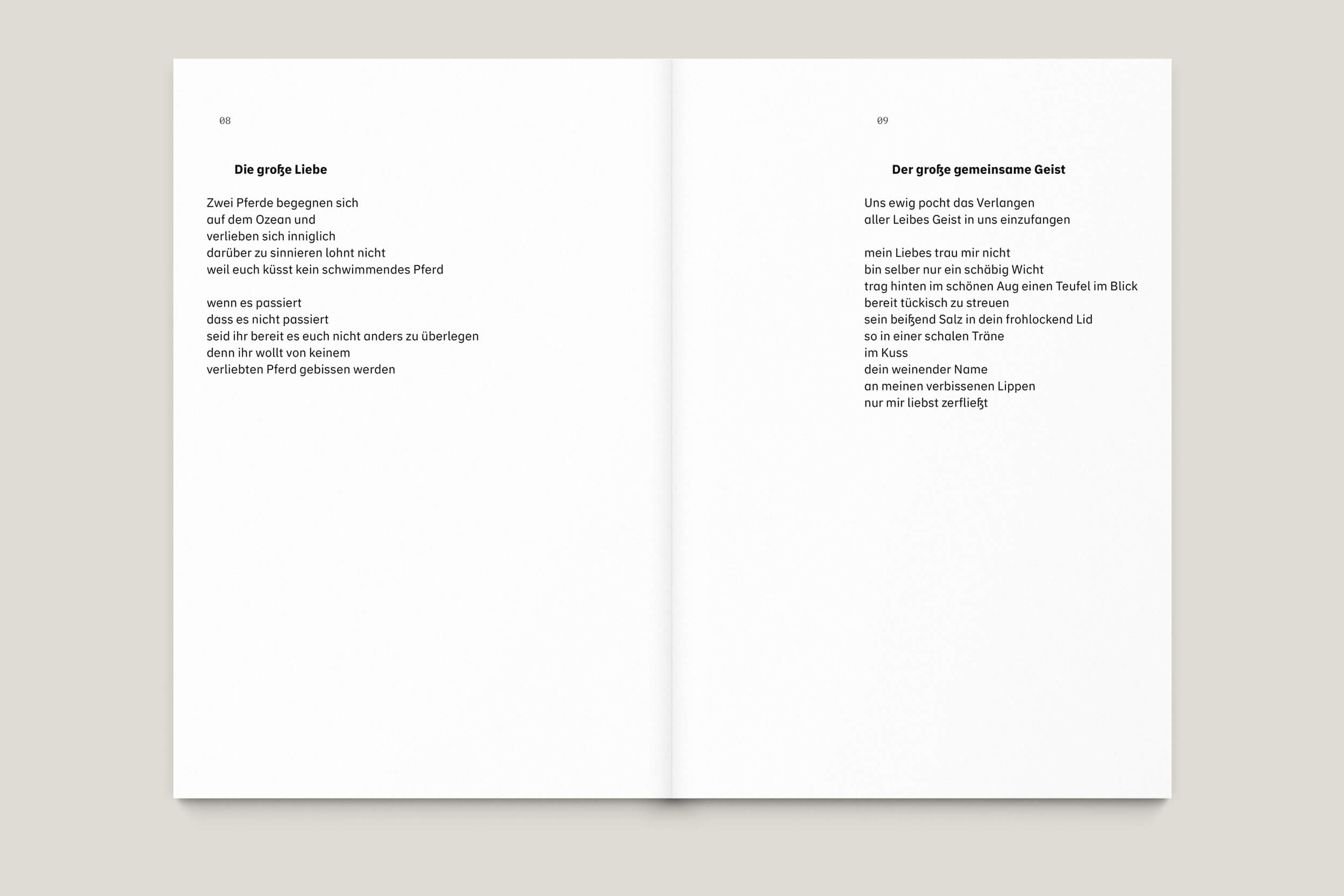 Büro Gestalten: Anstiftung zum Gerangel, Gedichtband (S. 08–09, MU)