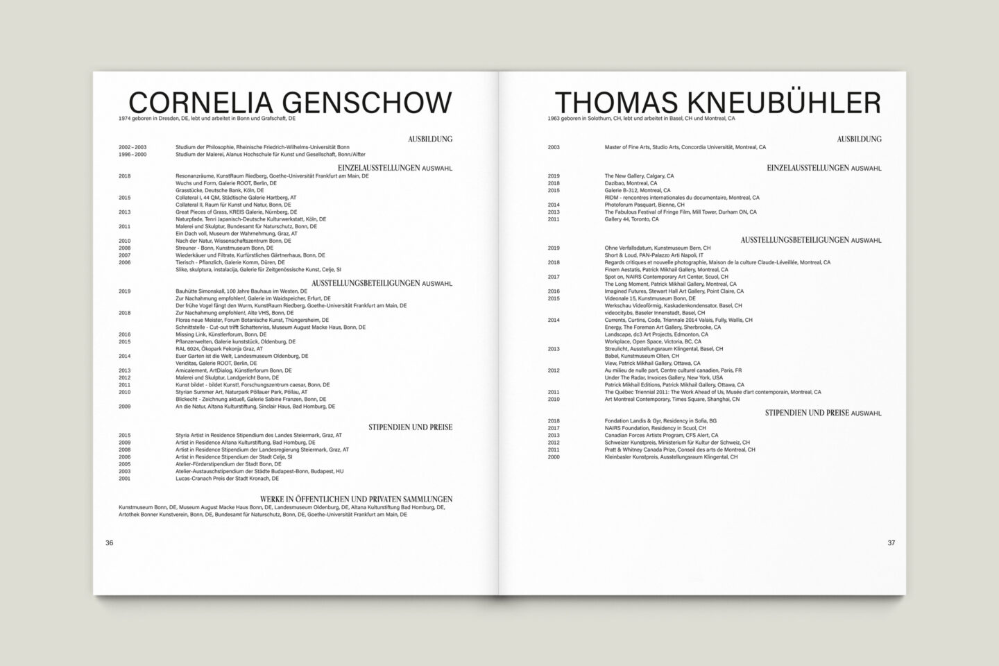 Büro Gestalten: Kunstkatalog Beethoven Ausstellungskatalog Innenseite 36-37