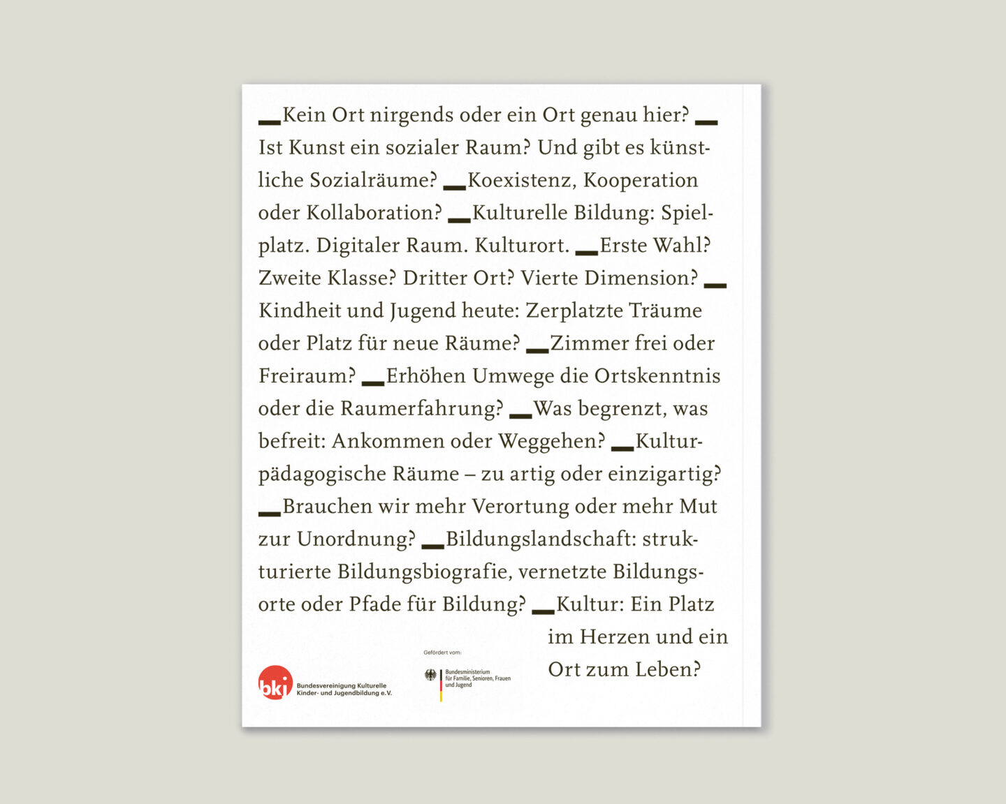 Büro Gestalten: KUBI Magazin Ausgabe 20 Zitate Back Rückseite