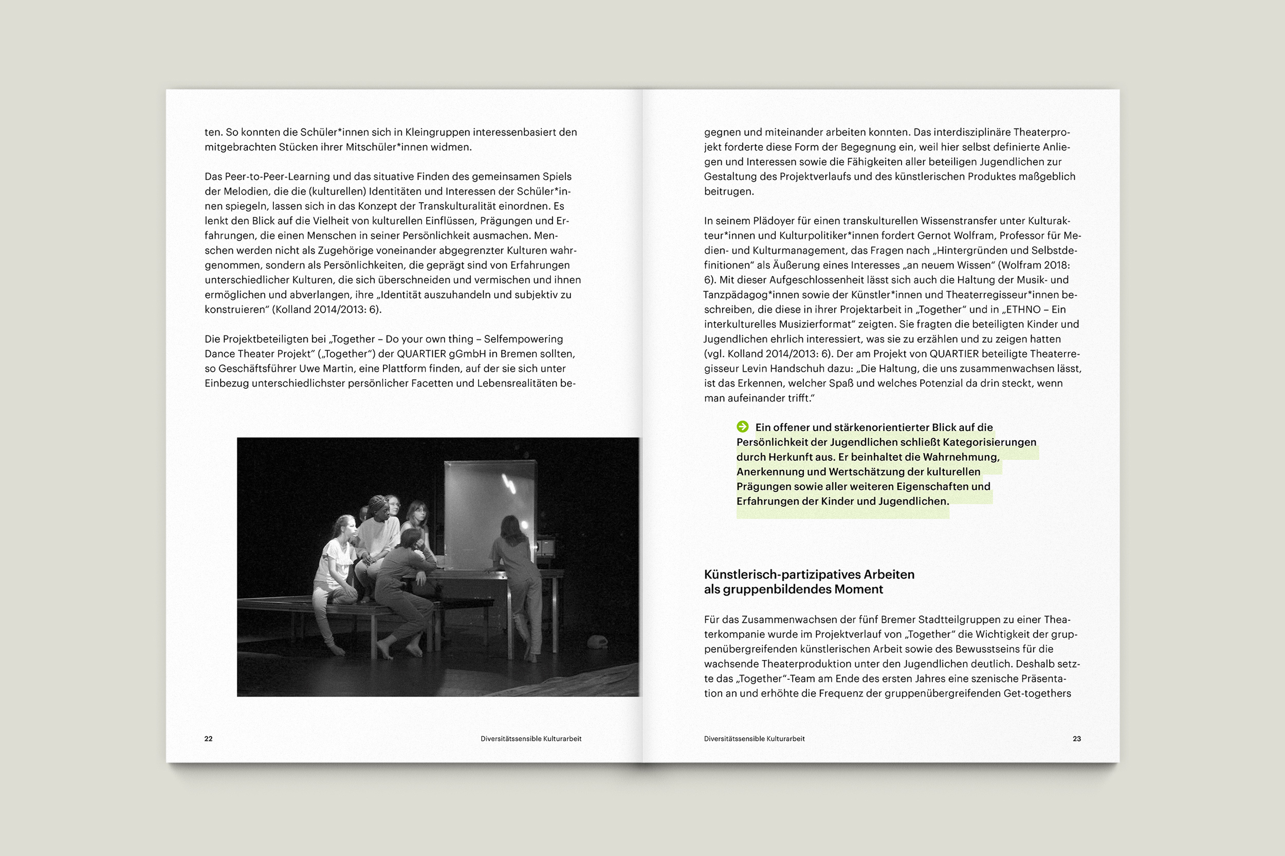 Büro Gestalten: BKJ-Studie »KuBi inklusiv« (DINA5, Innenseiten 22–23)