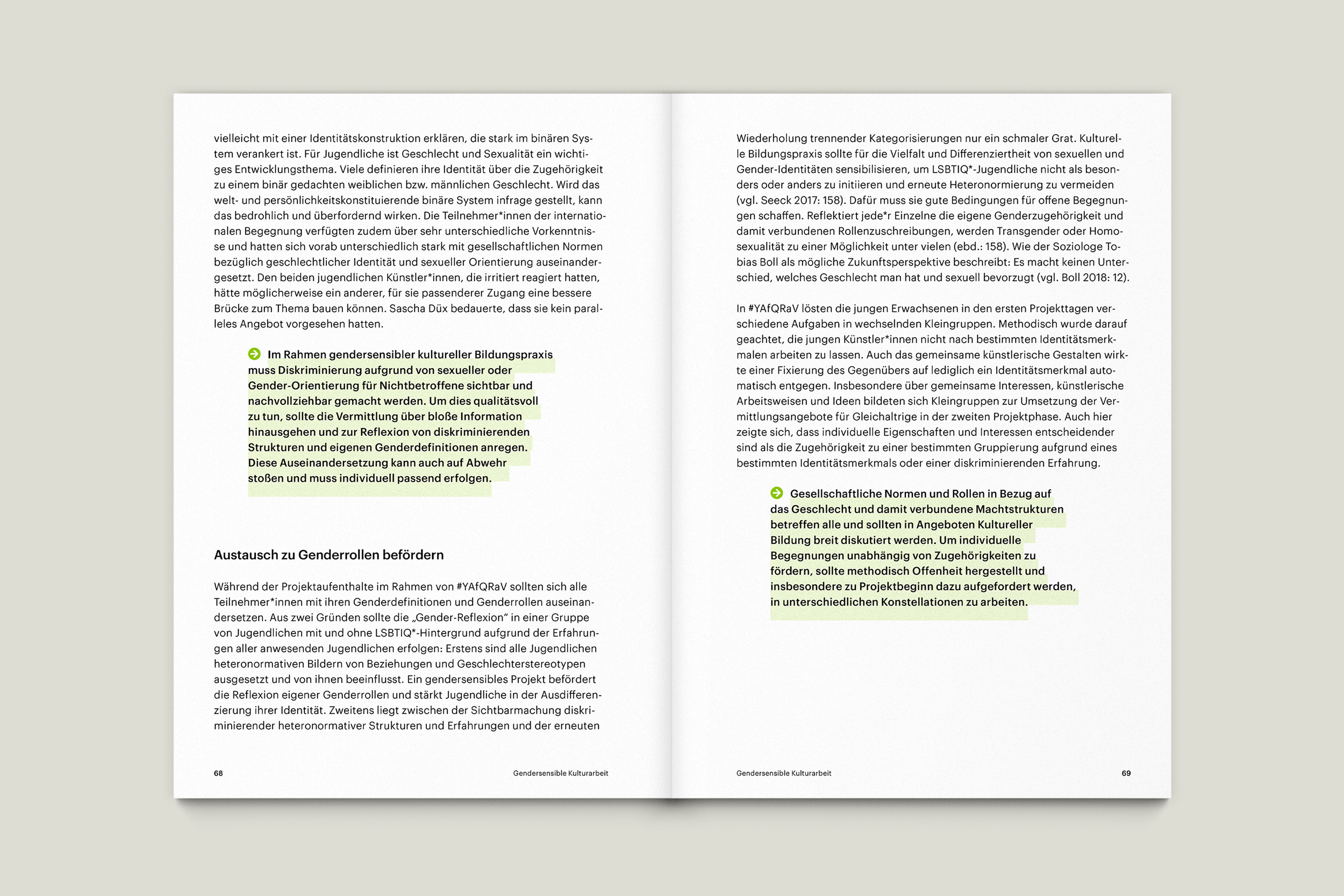 Büro Gestalten: BKJ-Studie »KuBi inklusiv« (DINA5, Innenseiten 68–69)
