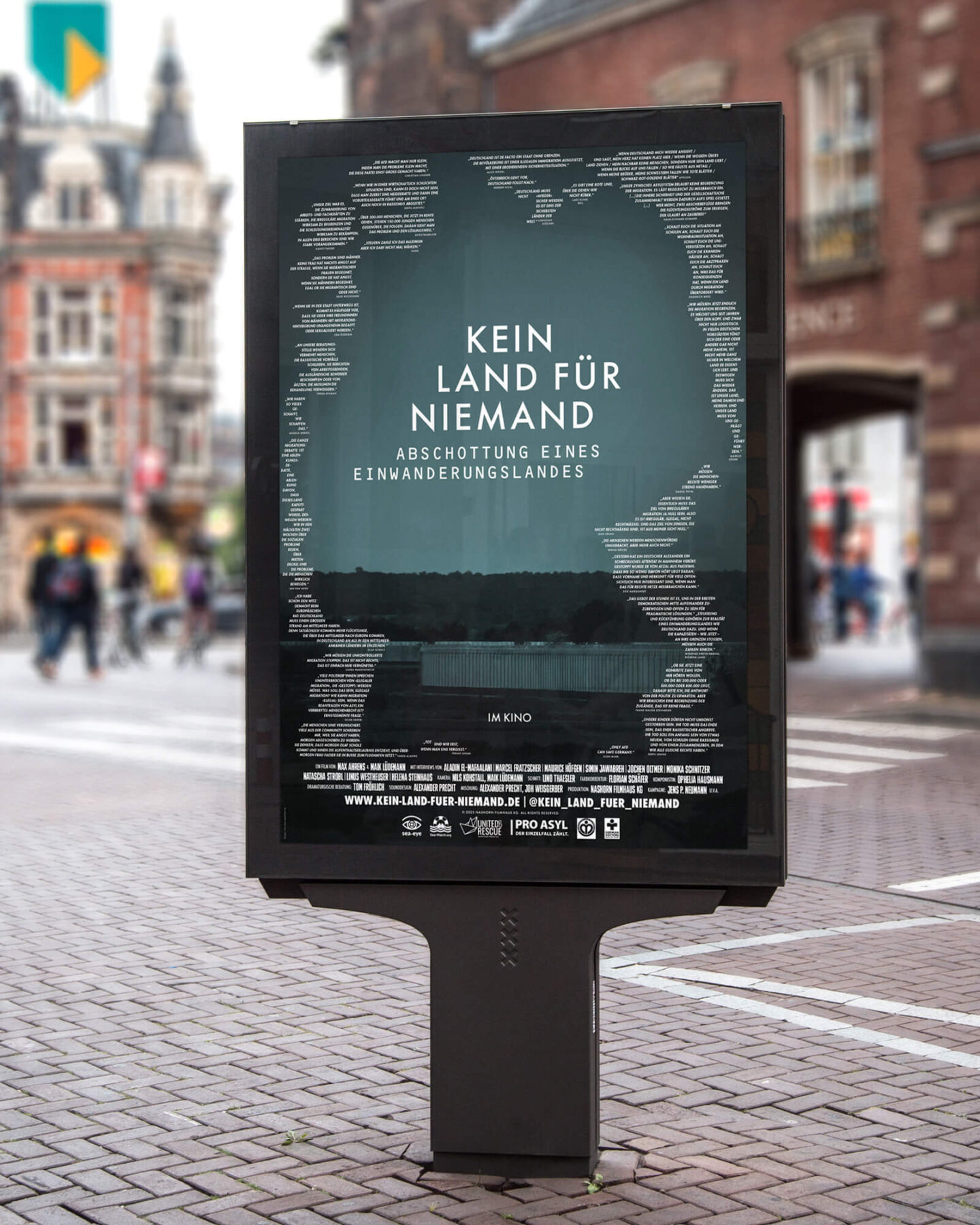 Büro Gestalten: Kein Land für Niemand Poster (Motiv 1, MUd 4:5)