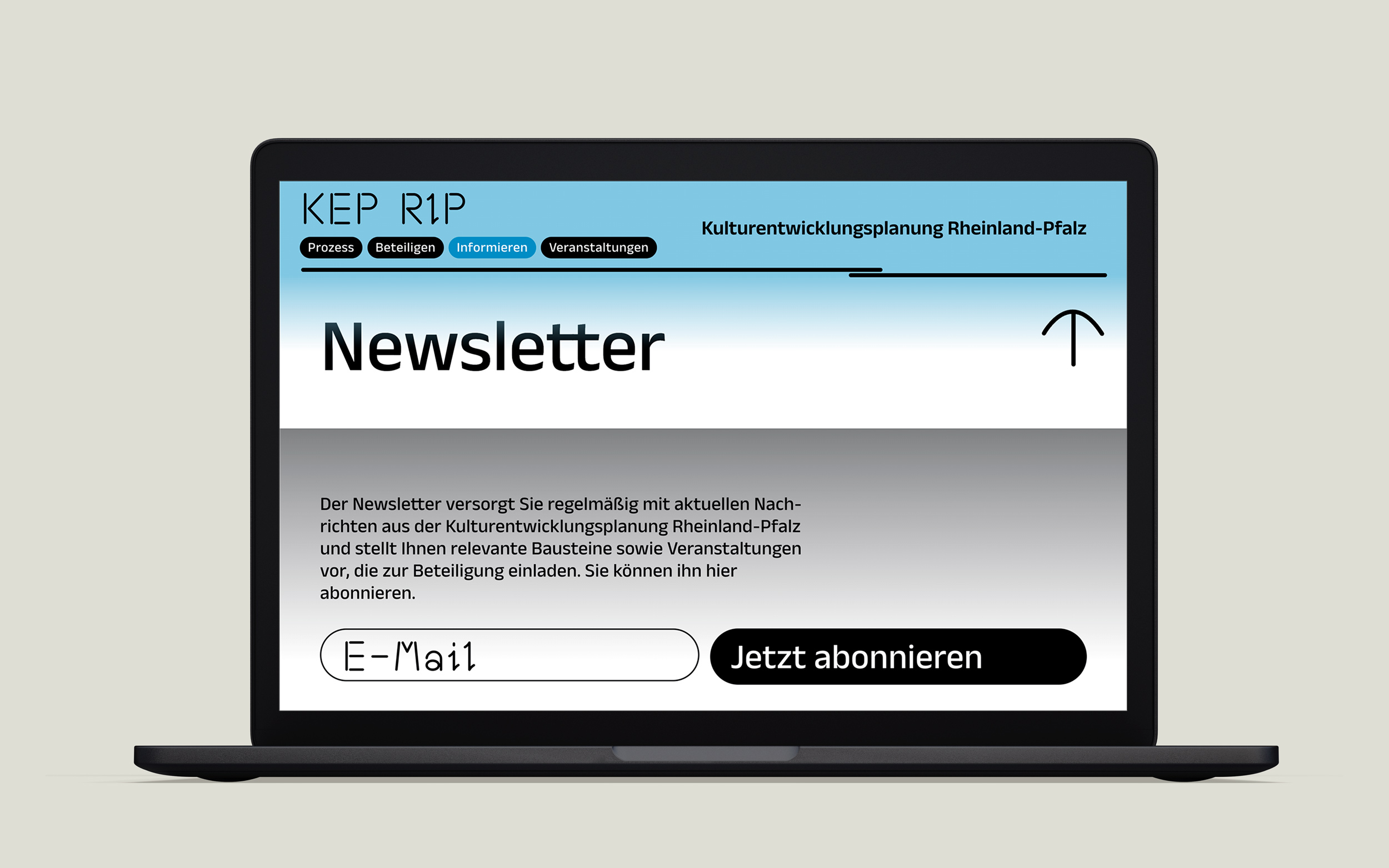 Büro Gestalten: kEP_rLP Projektdesign (Website-Mockup »Informieren«)