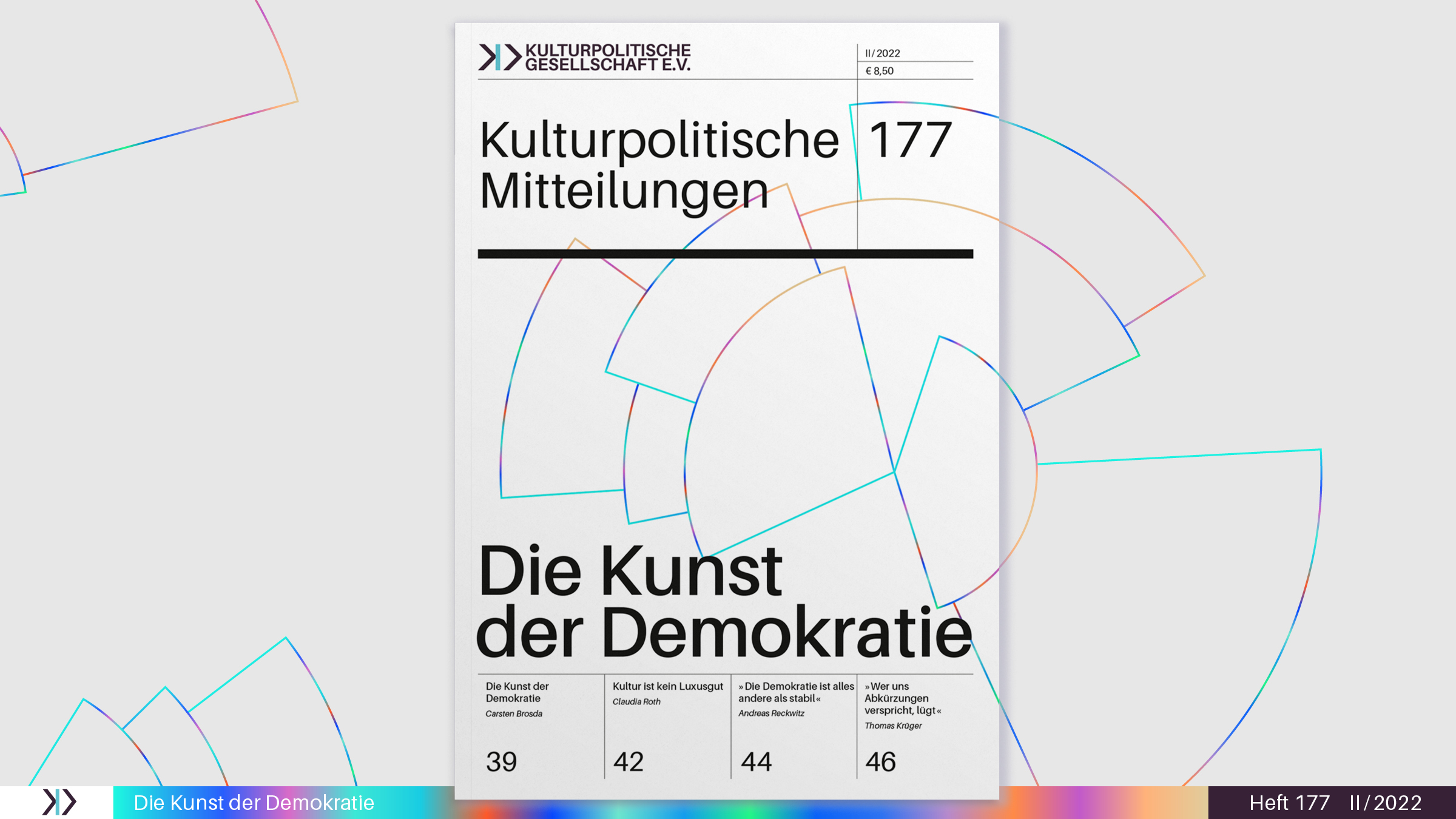Büro Gestalten: Die Kunst der Demokratie Kongress-Corporate-Design (Cover Kulturelle Mitteilungen #177)