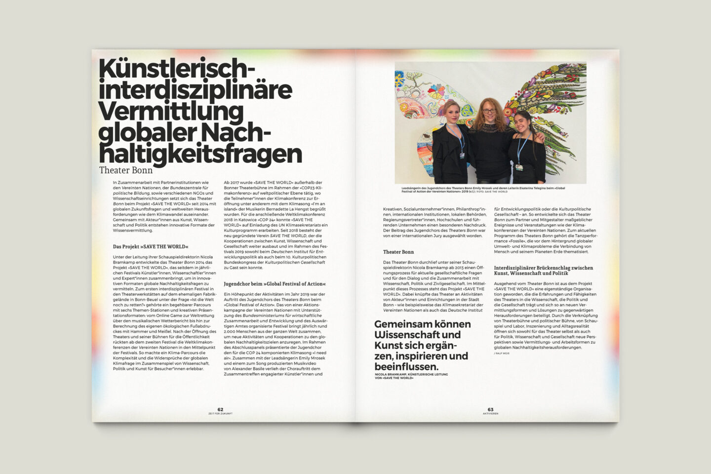 Büro Gestalten: Zeit für Zukunft – Sonderpublikation der Kulturpolitischen Gesellschaft Bonn anlässlich der gleichnamigen Summerschool 2020, S. 62–63
