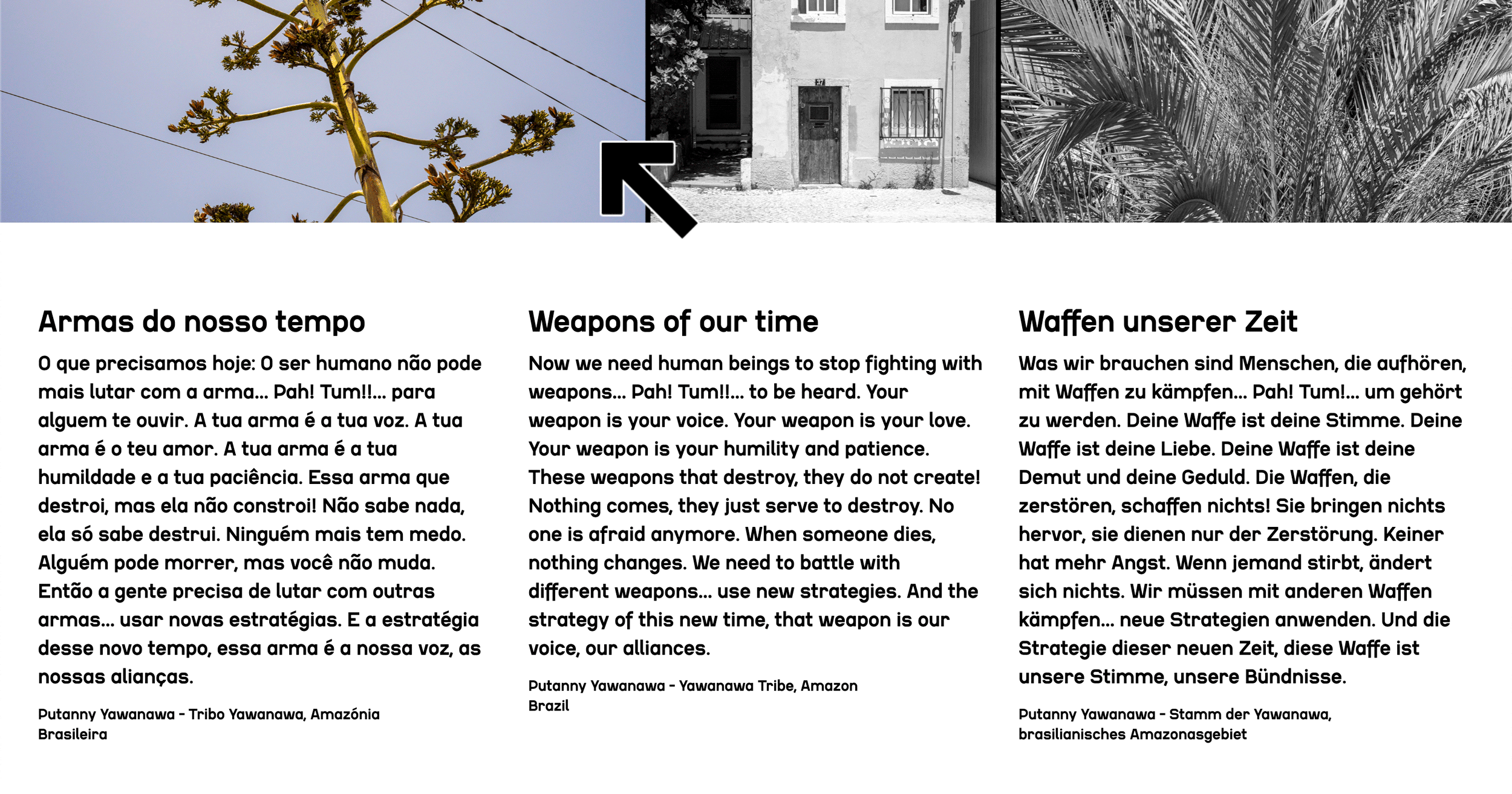 Büro Gestalten: Pedro Microsite (Weapons of our Time)