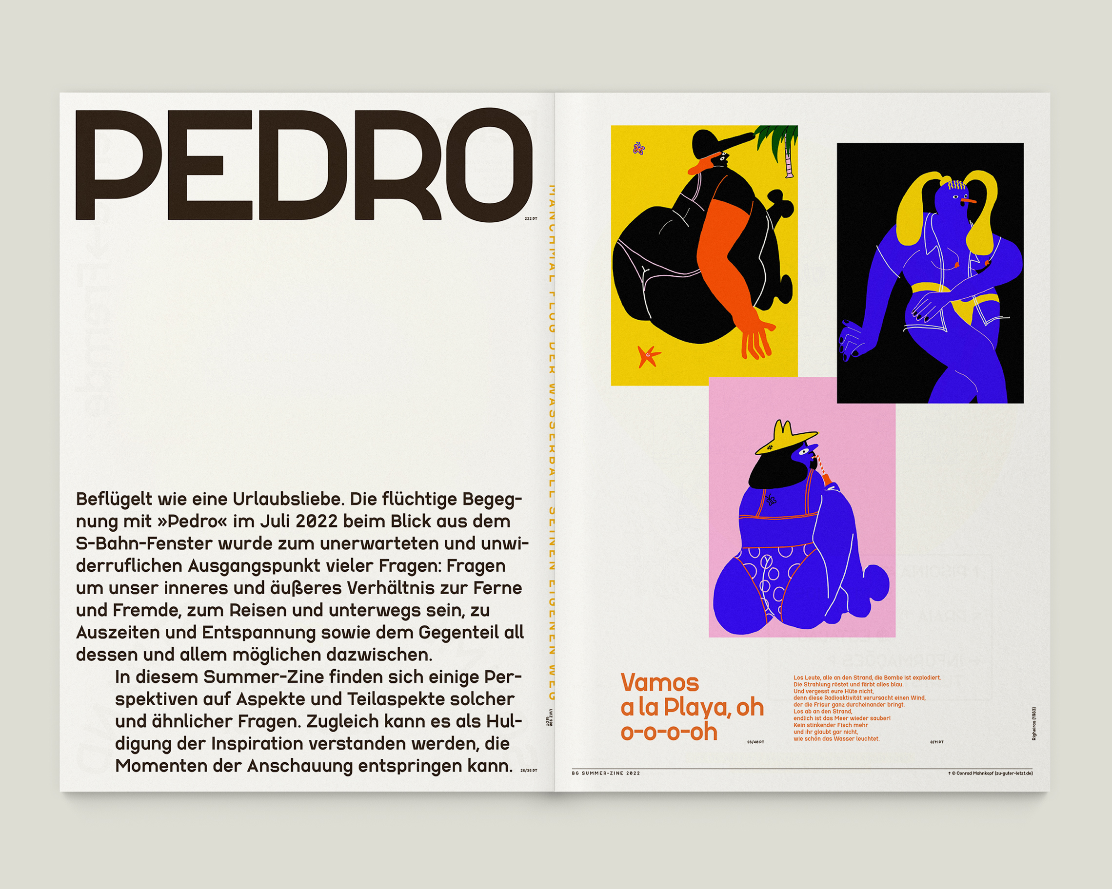 Büro Gestalten: Pedro Schriftmusterheft – Summer-zine 2022 (plain inner 1)