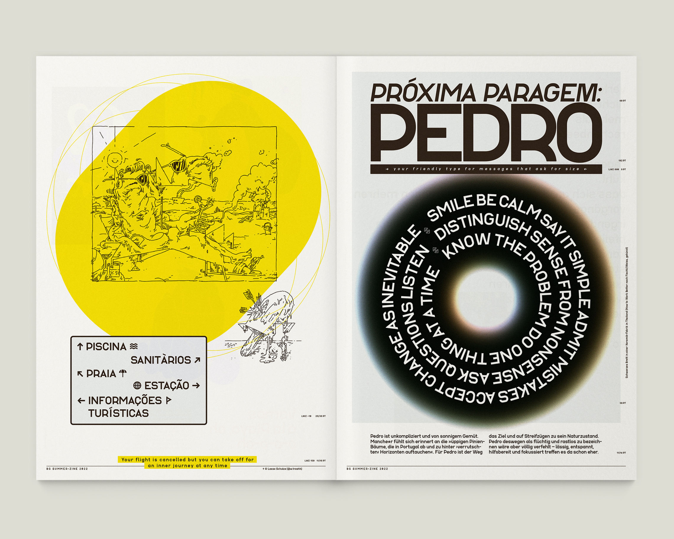 Büro Gestalten: Pedro Schriftmusterheft – Summer-zine 2022 (plain inner 2)