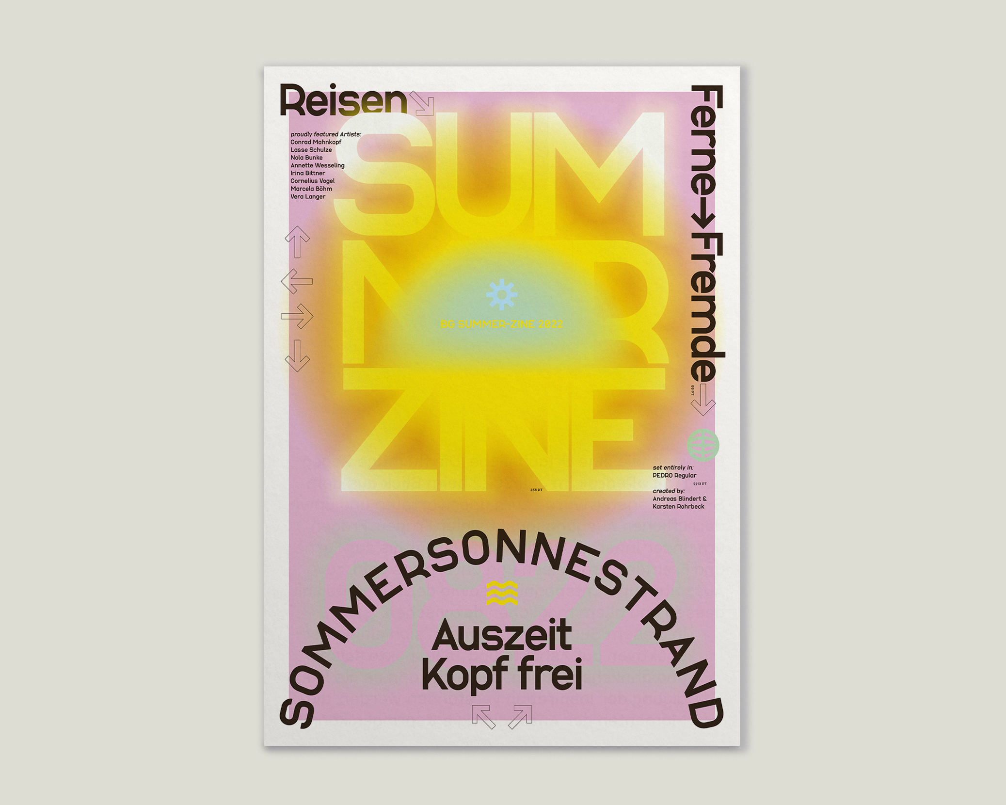 Büro Gestalten: Pedro Schriftmusterheft – Summer-zine 2022 (plain title)