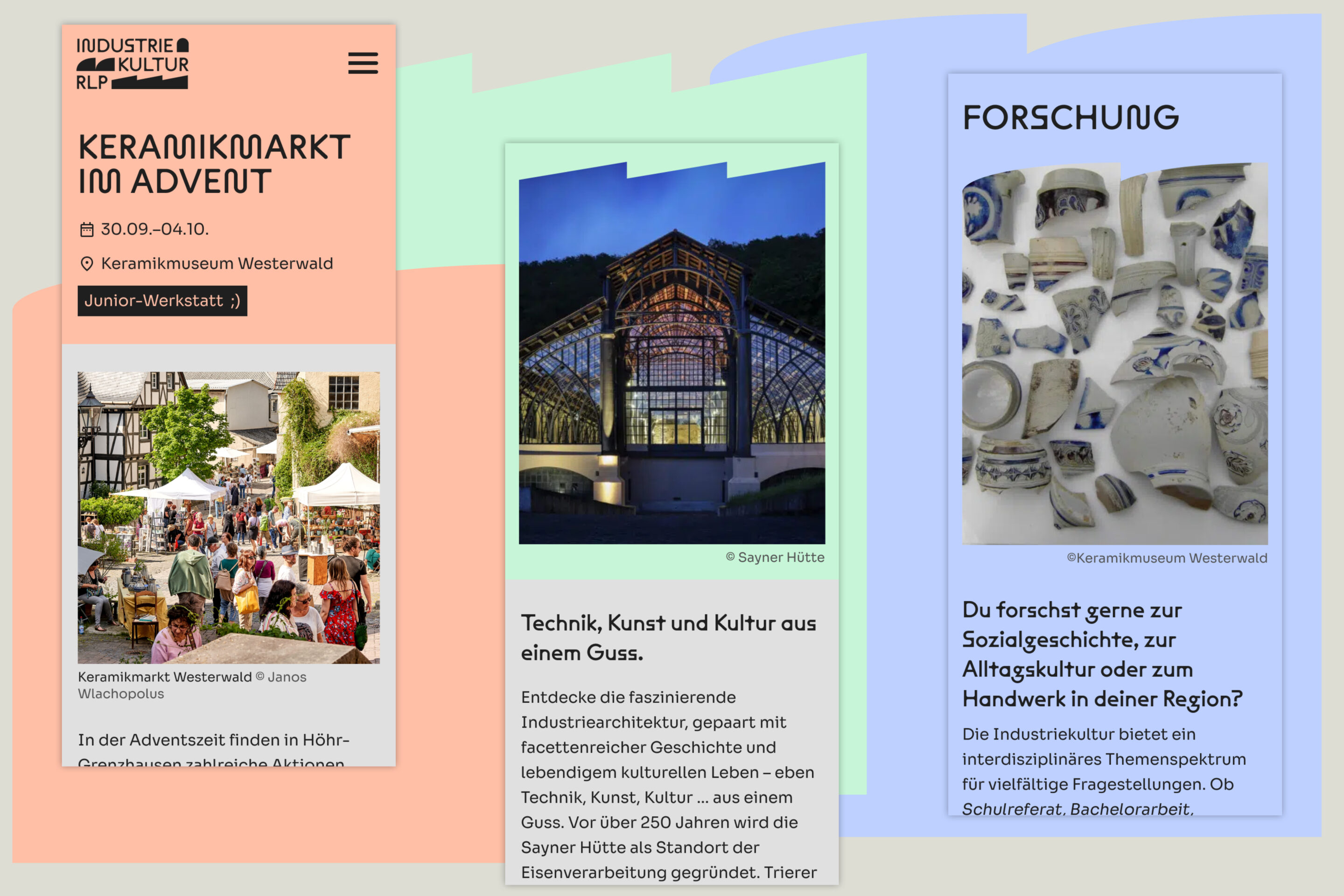 Büro Gestalten: Mobilewebsite Industriekultur Rheinland-Pfalz