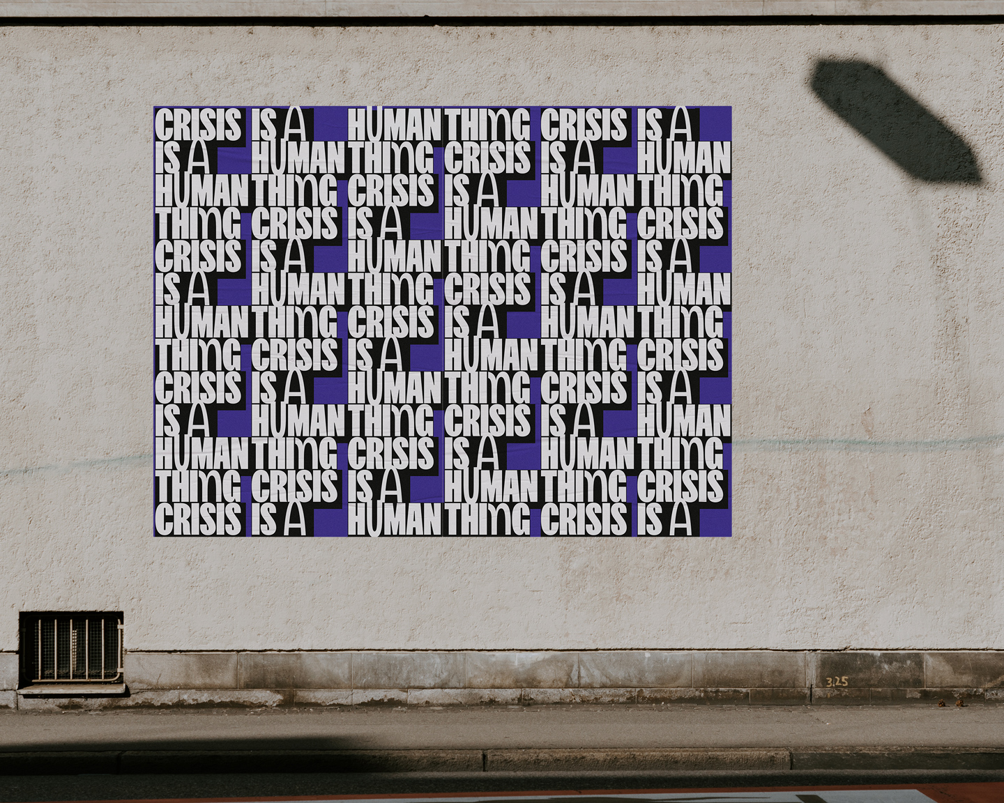Karsten Rohrbeck: Crisis-is a human thing (Poster wall mockup Vers.A)
